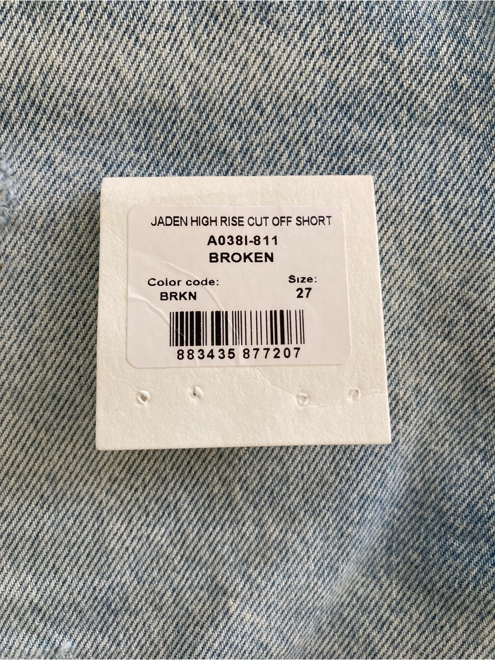 Agolde Jaden High Rise Distressed Shorts in Broken 27 - Picture 3 of 12